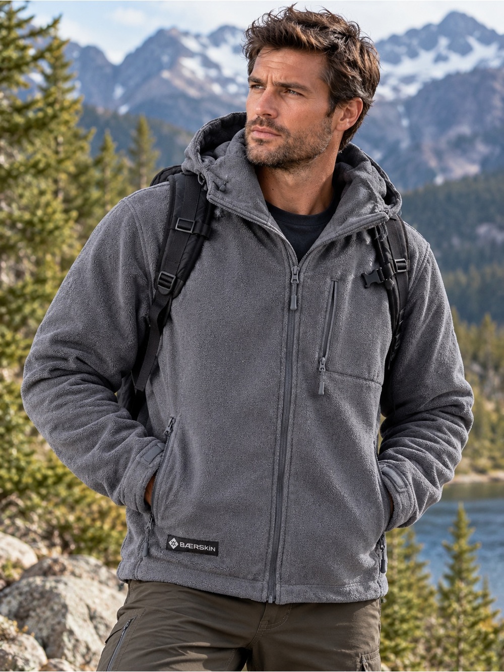 Baerskin Tactical Hoodie Performance Fleece Rugged Outdoors Hiking Hunting